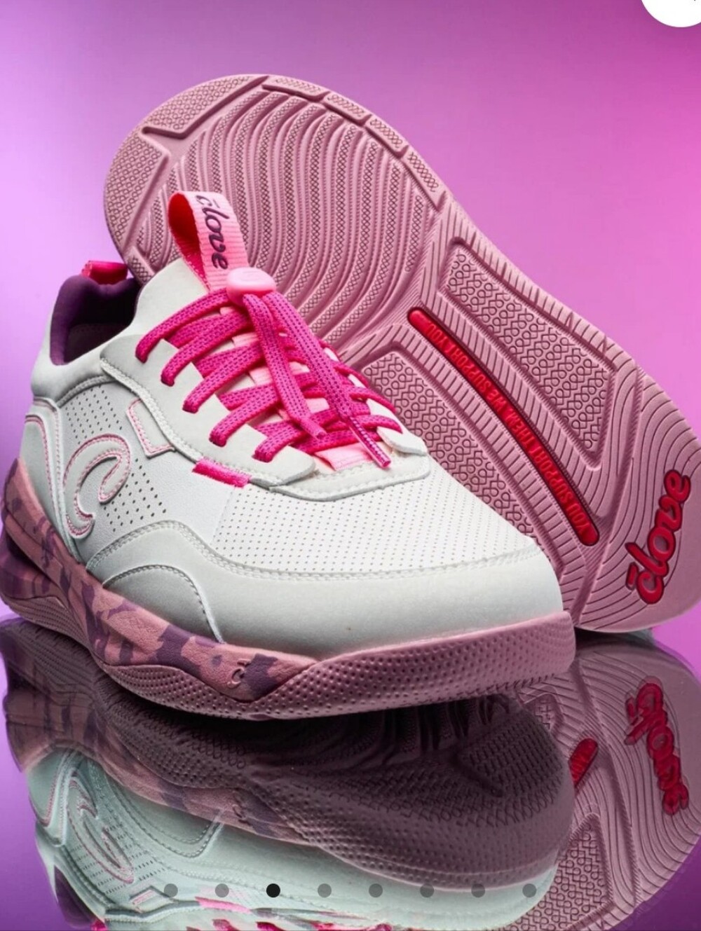 Clove Strada Sneakers Shoes White Mauve Marble Size 12
